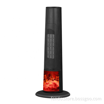 1000W/1500W PTC Ceramic Fan Heater with 2 Heat Settings and 12H Timer